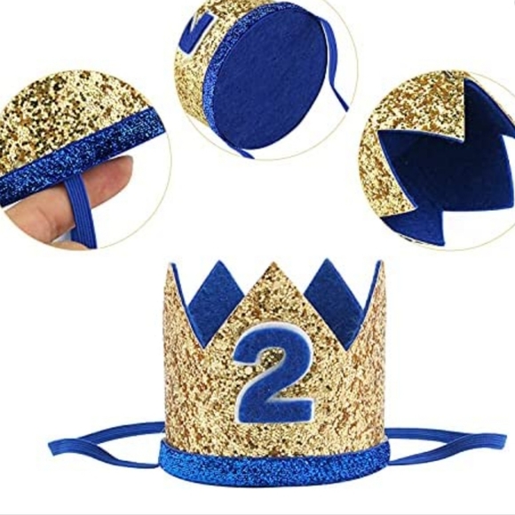 🆕️🚫🏷 2nd Birthday Crown w/ Balloons 🆕️🚫🏷 - Picture 1 of 9